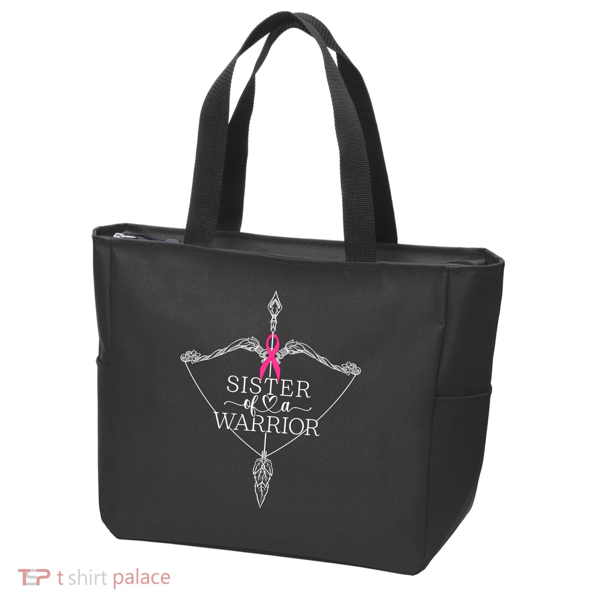 Sister Of A Warrior Breast Cancer Awareness Support Squad Tote Bag