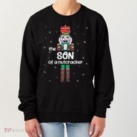 Son Of A Nutcracker Family Matching Funny Pajama Women's Sweatshirt thumb 0