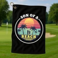 Son of A Beach Golf Towel thumb 1