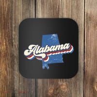 State Of Alabama Retro Logo Coaster thumb 0