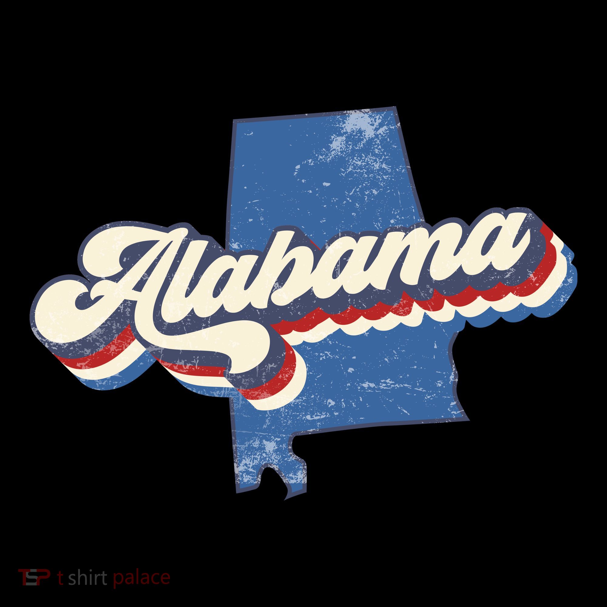 State Of Alabama Retro Logo Coaster