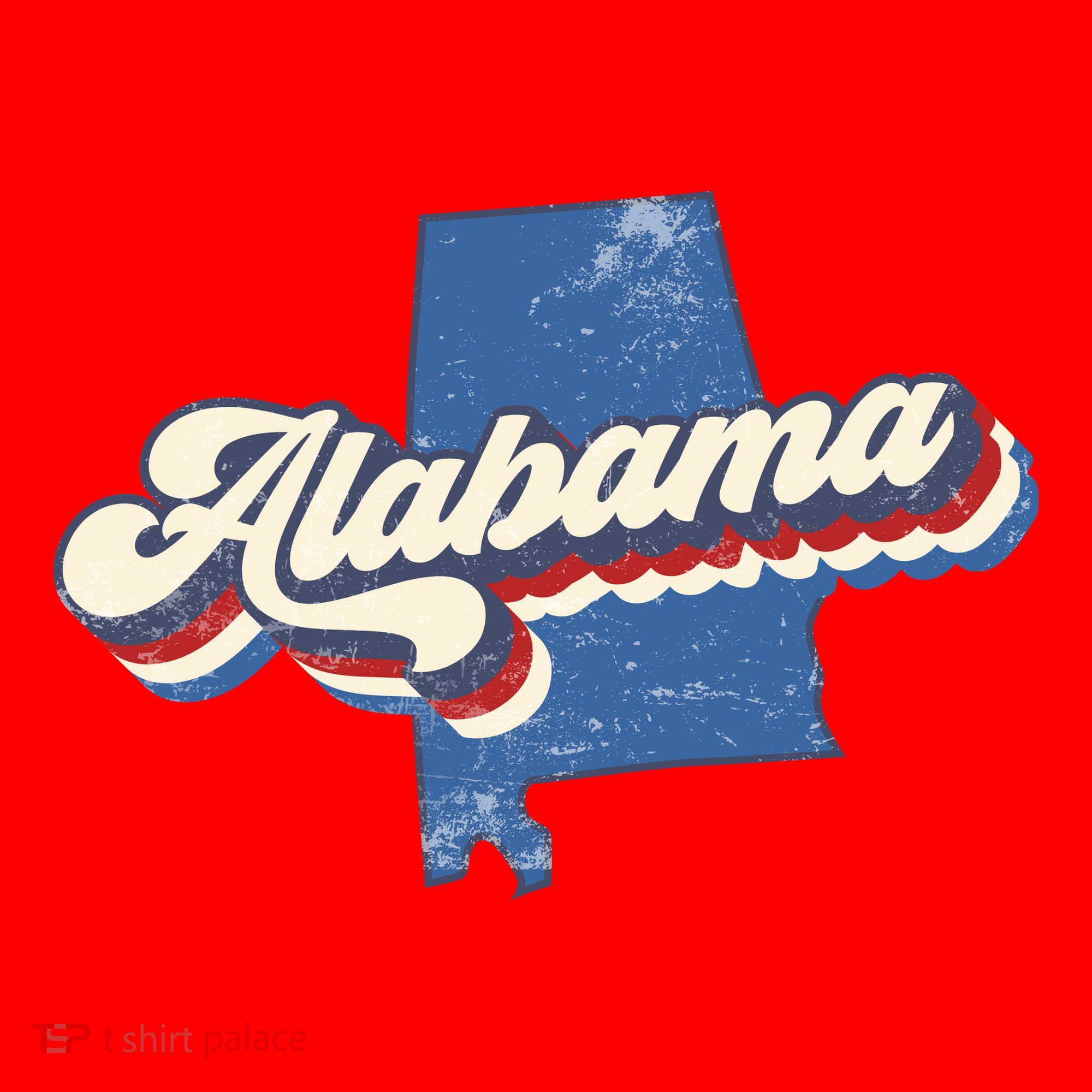 State Of Alabama Retro Logo Santa Hat