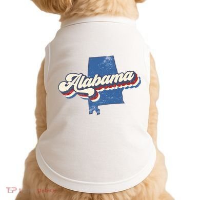 State Of Alabama Retro Logo Doggie Tank