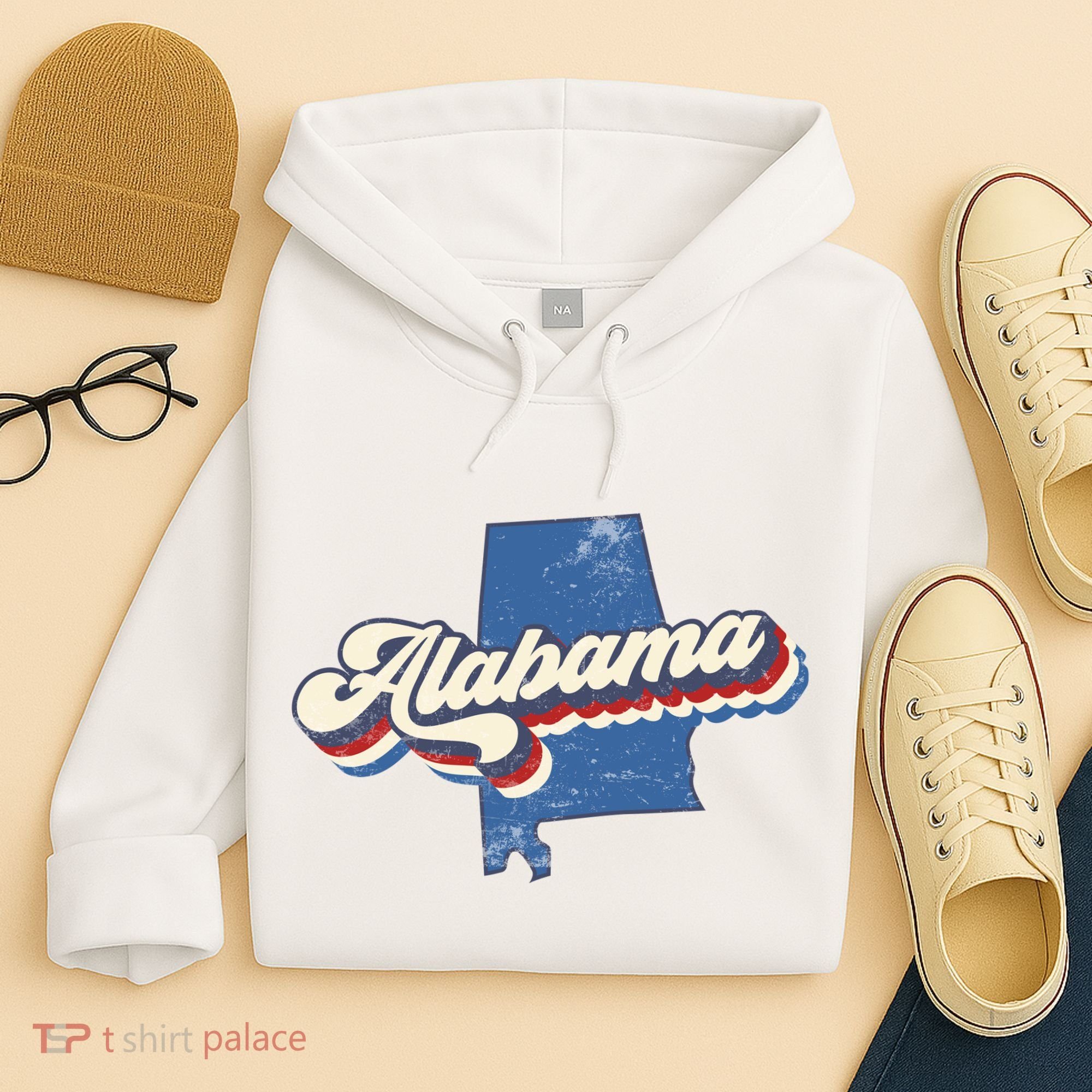 State Of Alabama Retro Logo Hoodie
