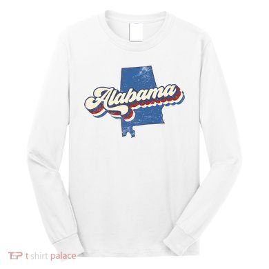 State Of Alabama Retro Logo Long Sleeve Shirt