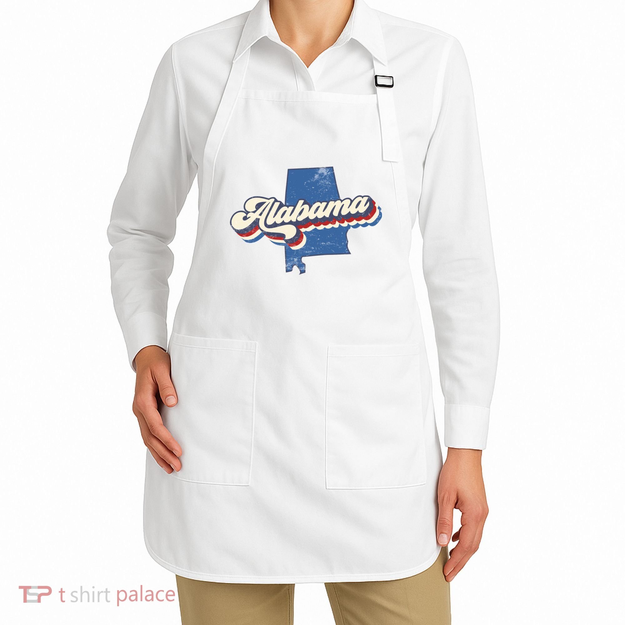 State Of Alabama Retro Logo Apron