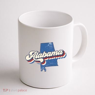 State Of Alabama Retro Logo Coffee Mug back