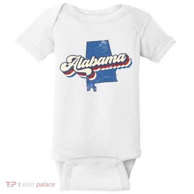 State Of Alabama Retro Logo Baby Bodysuit
