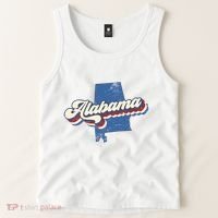 State Of Alabama Retro Logo Tank Top thumb 2