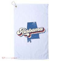 State Of Alabama Retro Logo Golf Towel thumb 0