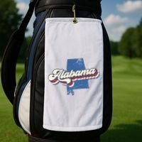 State Of Alabama Retro Logo Golf Towel thumb 2