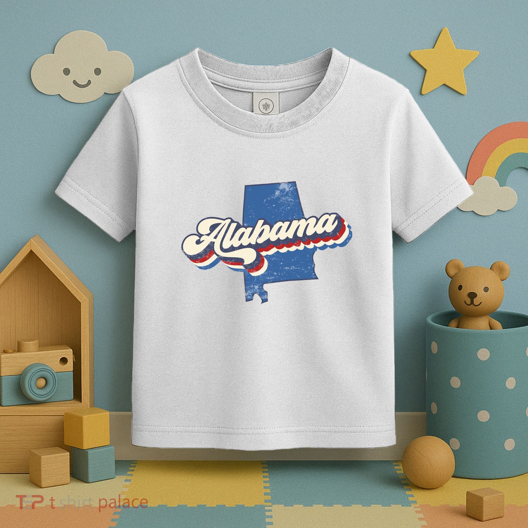 State Of Alabama Retro Logo Toddler T-Shirt