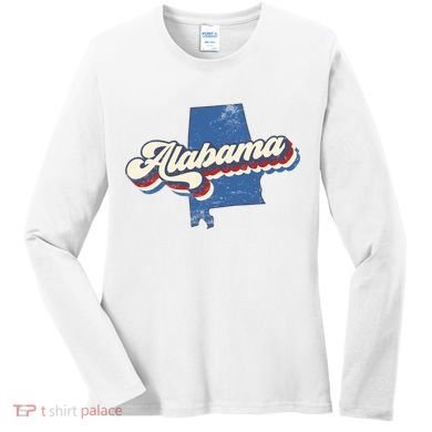 State Of Alabama Retro Logo Women's Long Sleeve Shirt