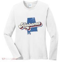 State Of Alabama Retro Logo Women's Long Sleeve Shirt thumb 0