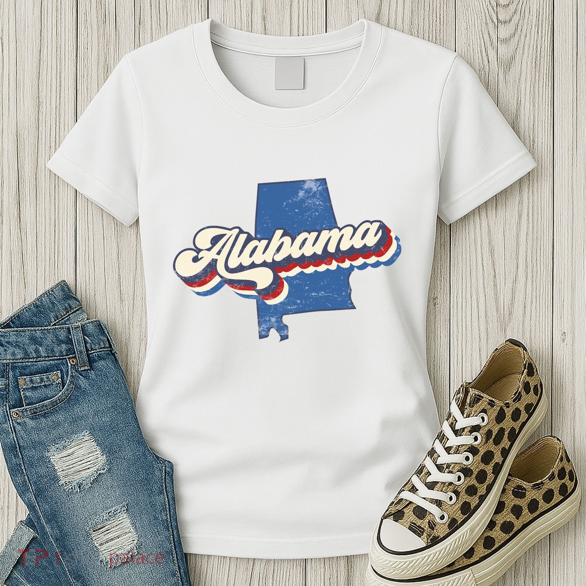State Of Alabama Retro Logo Women's T-Shirt