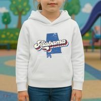 State Of Alabama Retro Logo Kids Hoodie thumb 3