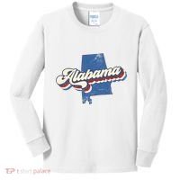 State Of Alabama Retro Logo Kids Long Sleeve Shirt thumb 0