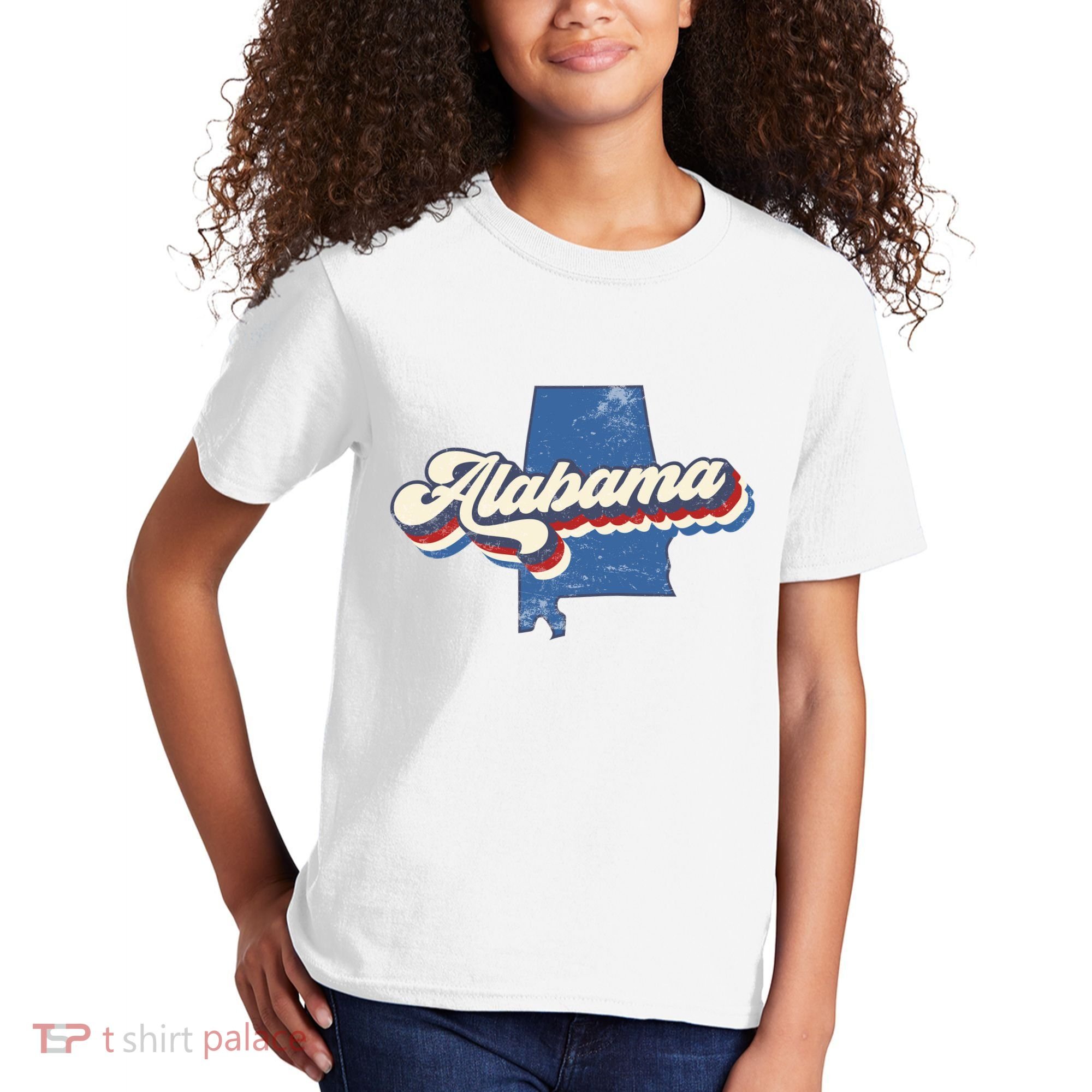 State Of Alabama Retro Logo Kids T-Shirt