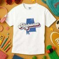 State Of Alabama Retro Logo Kids T-Shirt thumb 3