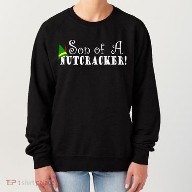 Son Of A Nutcracker Funny Christmas Elf Hat Women's Sweatshirt