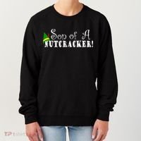 Son Of A Nutcracker Funny Christmas Elf Hat Women's Sweatshirt thumb 0