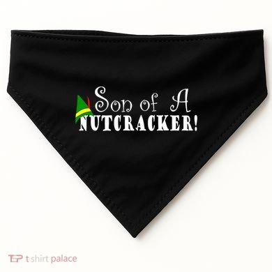 Son Of A Nutcracker Funny Christmas Elf Hat USA-Made Doggie Bandana