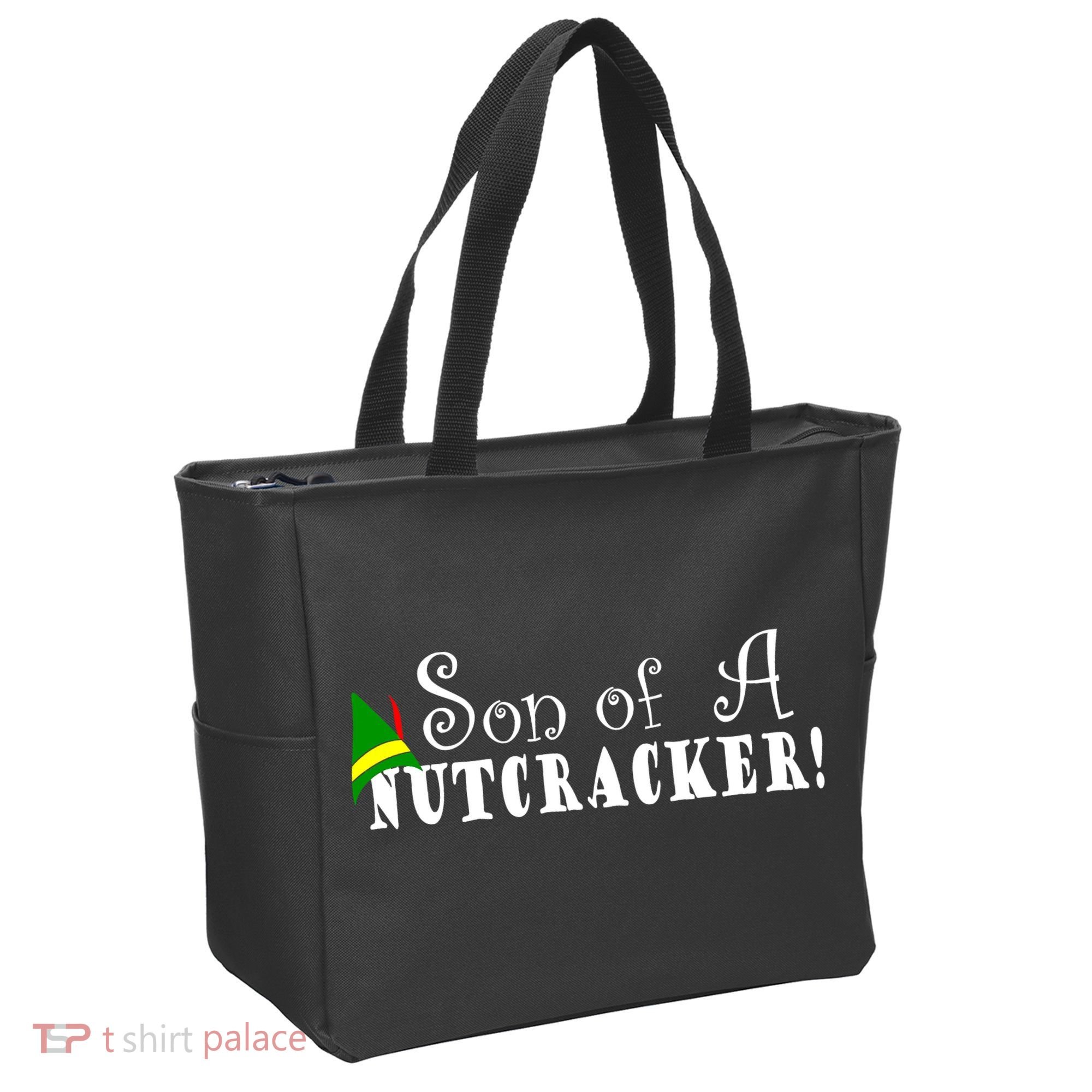 Son Of A Nutcracker Funny Christmas Elf Hat Tote Bag