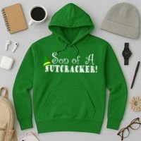 Son Of A Nutcracker Funny Christmas Elf Hat Hoodie thumb 3