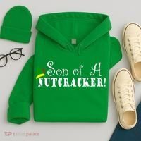 Son Of A Nutcracker Funny Christmas Elf Hat Hoodie thumb 4