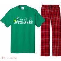 Son Of A Nutcracker Funny Christmas Elf Hat Pajama Set thumb 0