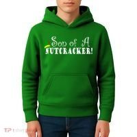 Son Of A Nutcracker Funny Christmas Elf Hat Kids Hoodie thumb 4