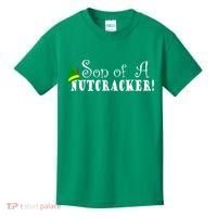 Son Of A Nutcracker Funny Christmas Elf Hat Kids T-Shirt thumb 0