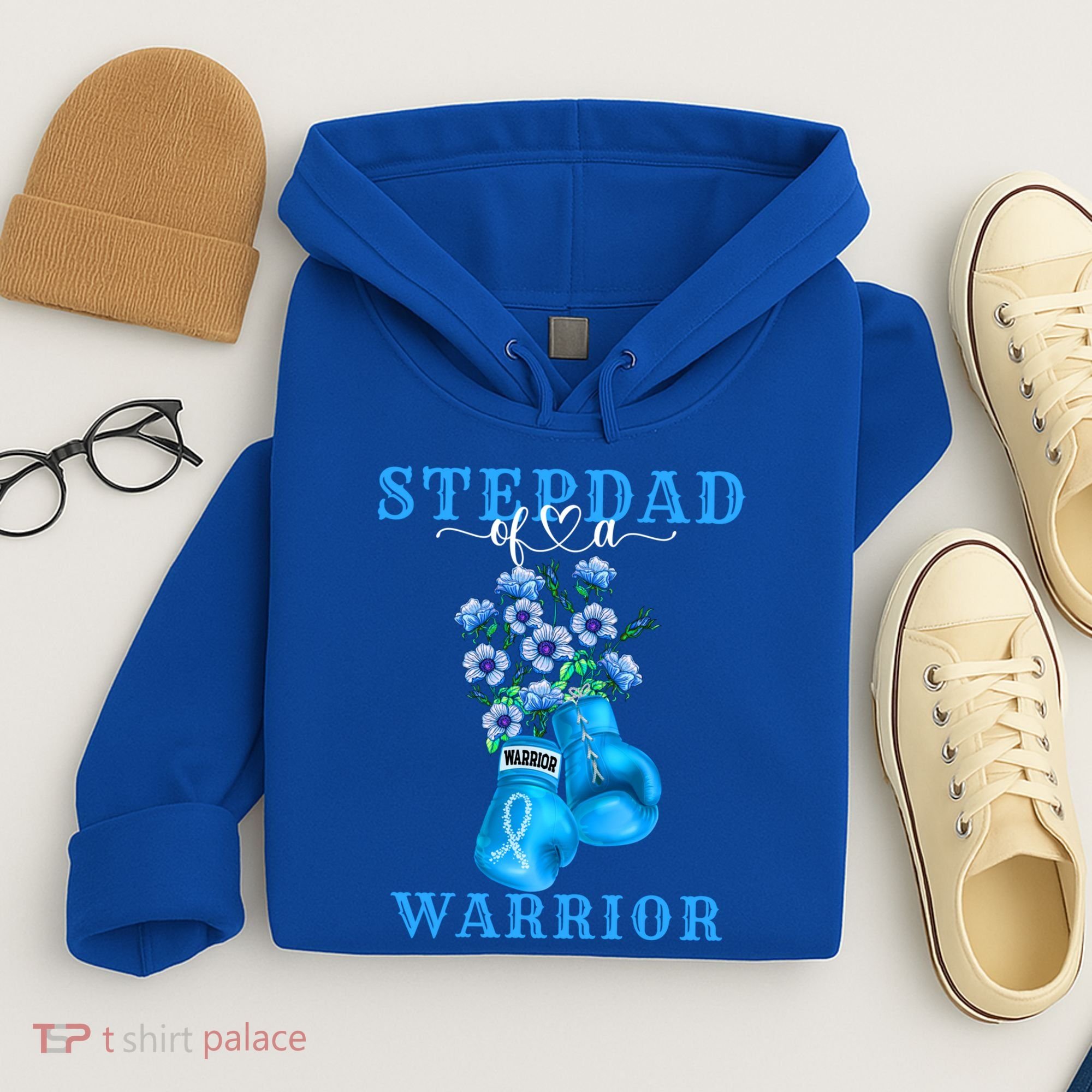 Stepdad Of A Warrior Prostate Cancer Awareness Support Squad Cute Gift Hoodie