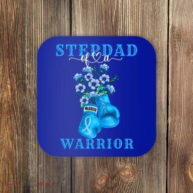 Stepdad Of A Warrior Prostate Cancer Awareness Support Squad Cute Gift Coaster