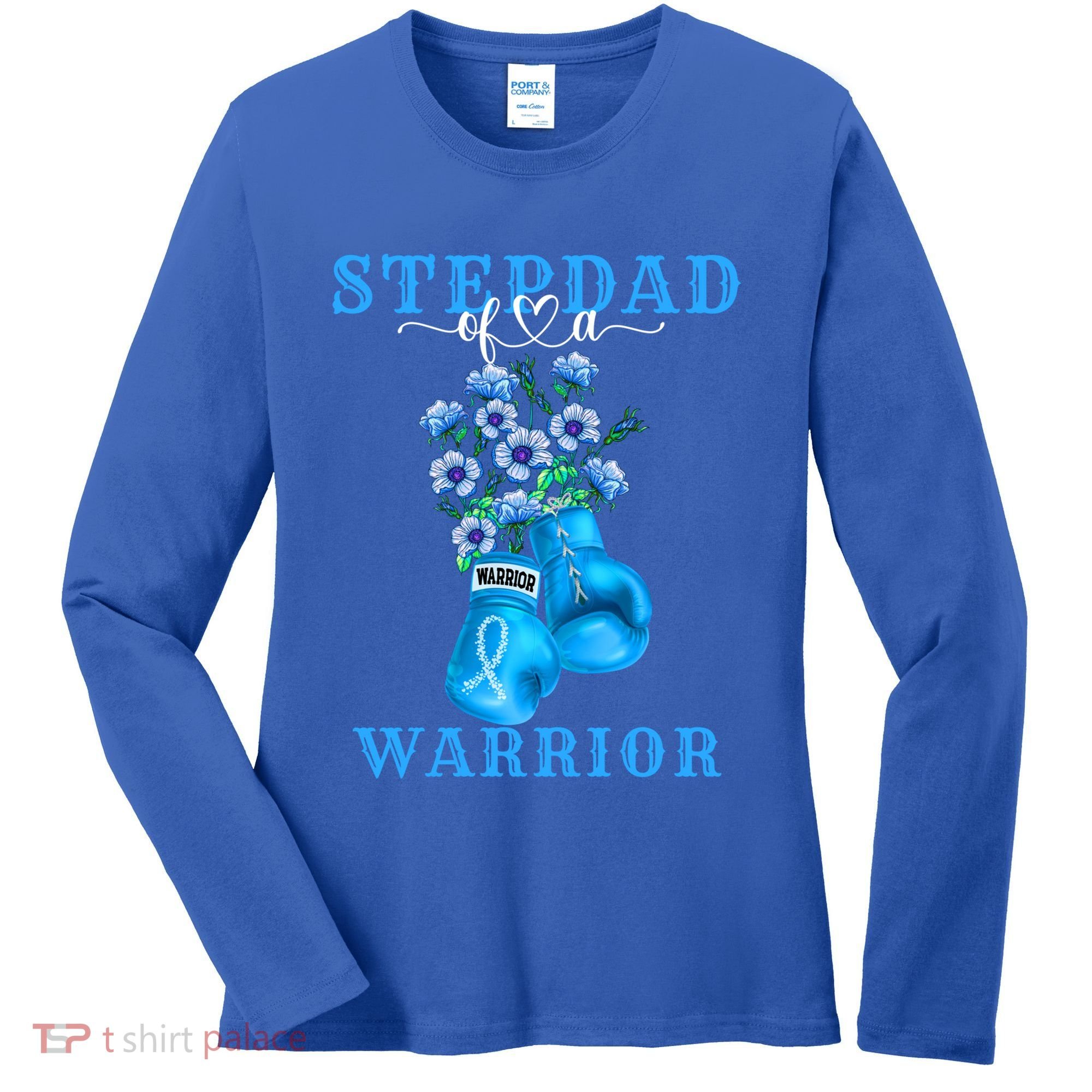 Stepdad Of A Warrior Prostate Cancer Awareness Support Squad Cute Gift Women's Long Sleeve Shirt