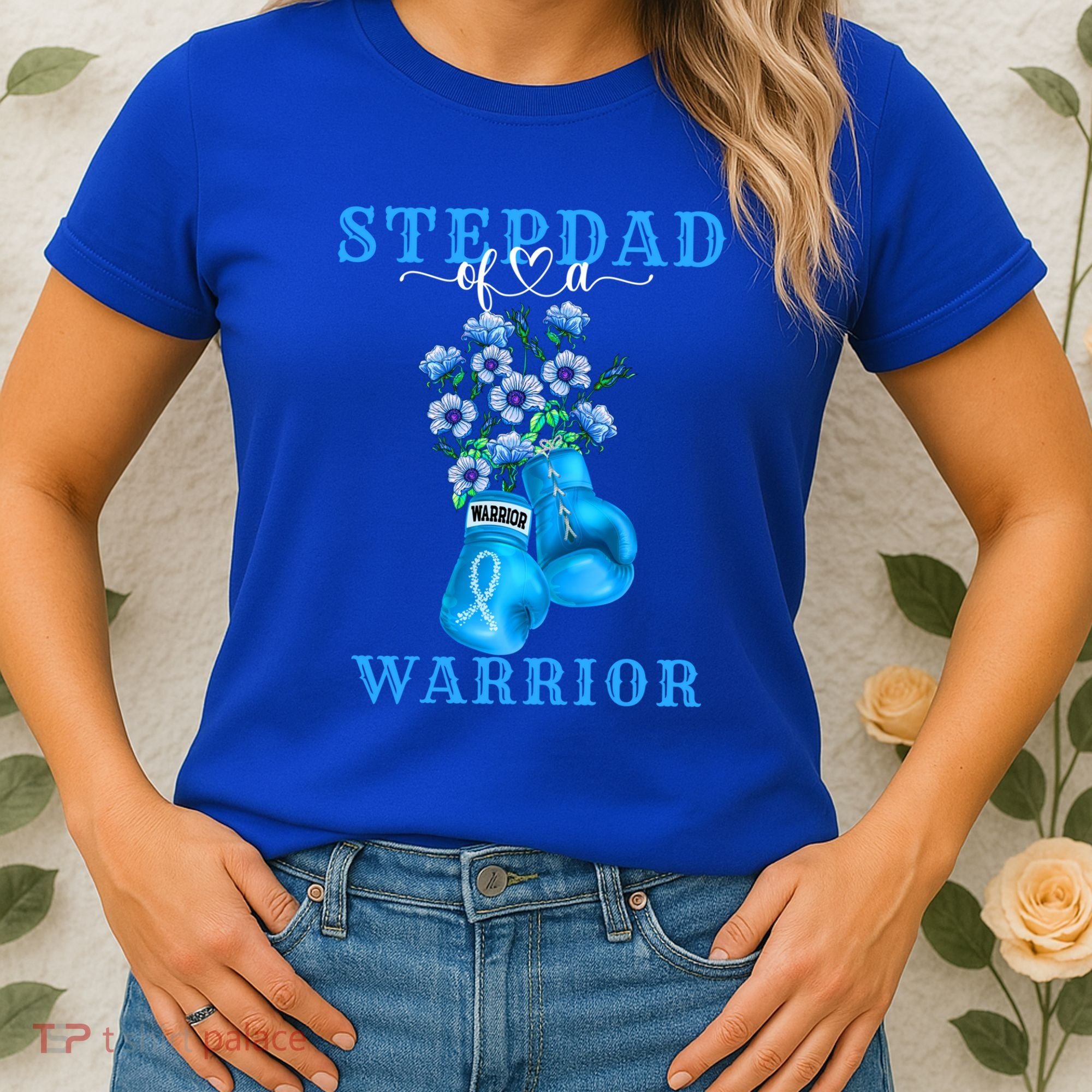 Stepdad Of A Warrior Prostate Cancer Awareness Support Squad Cute Gift Women's T-Shirt