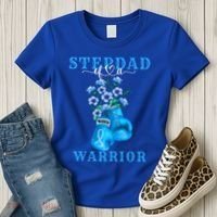 Stepdad Of A Warrior Prostate Cancer Awareness Support Squad Cute Gift Women's T-Shirt thumb 3