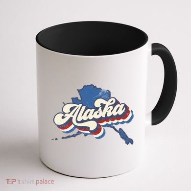 State Of Alaska Retro Logo Coffee Mug back