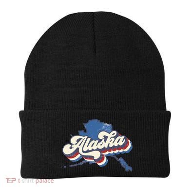 State Of Alaska Retro Logo Beanie