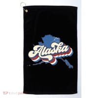 State Of Alaska Retro Logo Golf Towel thumb 0
