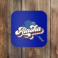 State Of Alaska Retro Logo Coaster thumb 0