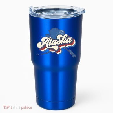 State Of Alaska Retro Logo Tumbler