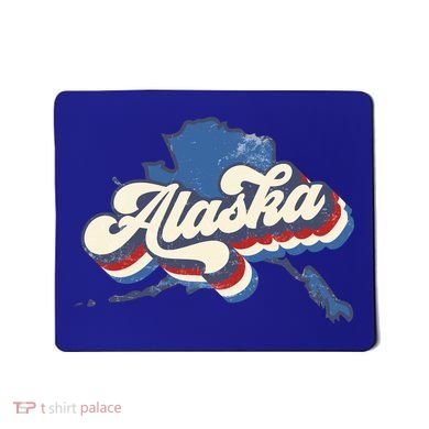 State Of Alaska Retro Logo Mousepad
