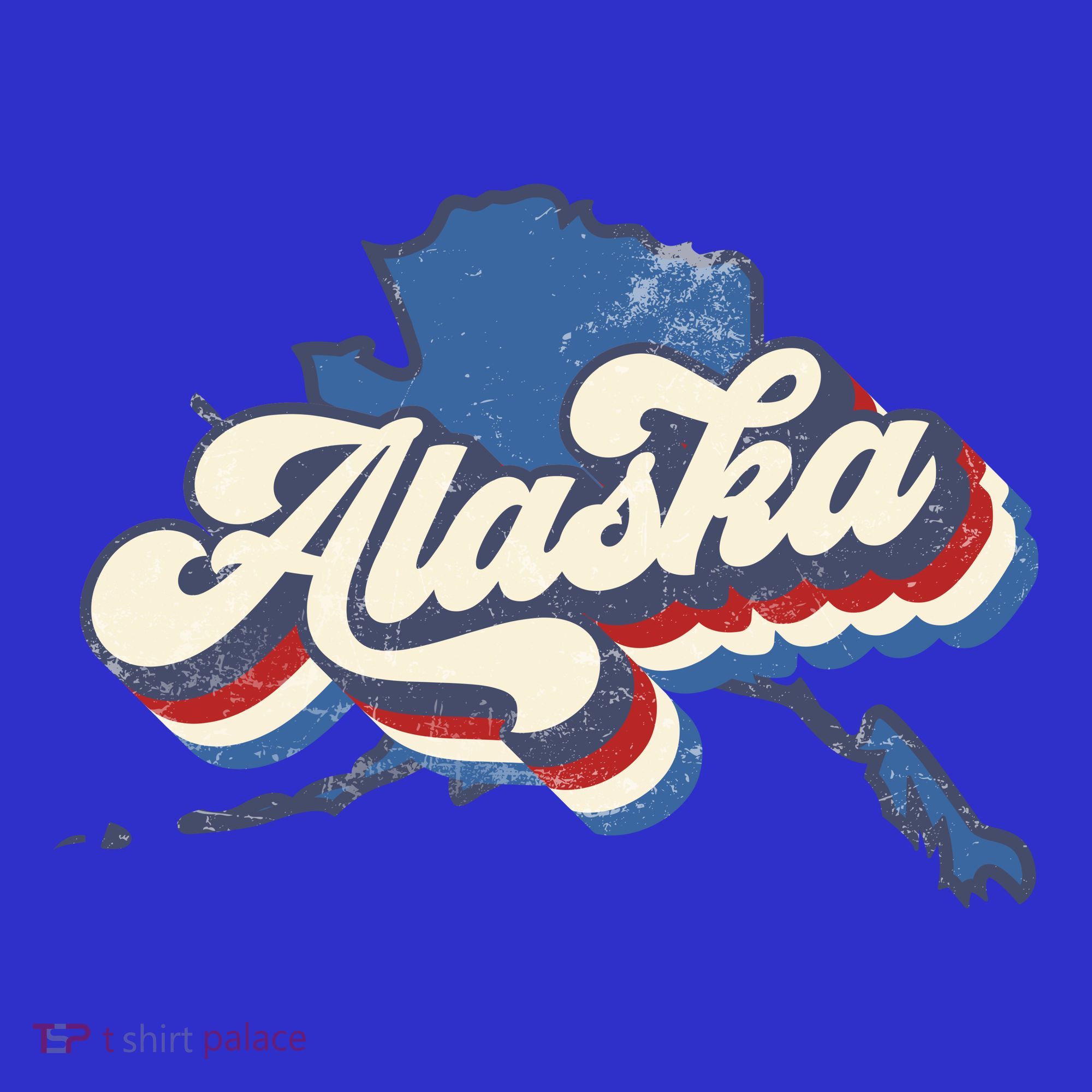 State Of Alaska Retro Logo Mousepad