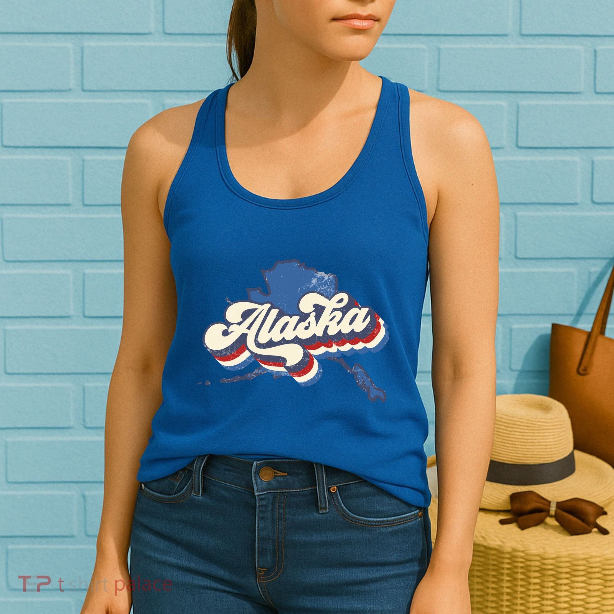 State Of Alaska Retro Logo Women's Tank Top