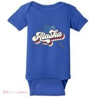 State Of Alaska Retro Logo Baby Bodysuit thumb 0