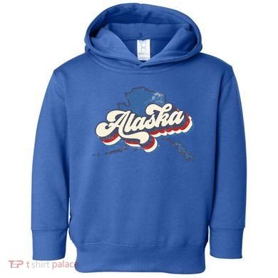 State Of Alaska Retro Logo Toddler Hoodie