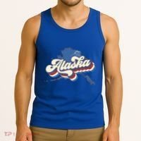 State Of Alaska Retro Logo Tank Top thumb 3