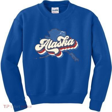 State Of Alaska Retro Logo Kids Sweatshirt