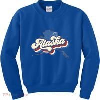 State Of Alaska Retro Logo Kids Sweatshirt thumb 0